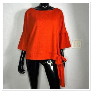 Michael Micheal Kors Rust Top Bell Sleeves Sz XL